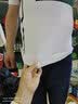 啄木鸟 冰丝针织短袖T恤男夏季薄款冰感透气潮流提花条纹青年男装上衣服 389白色 XL 实拍图