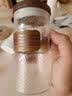 容山堂 木套玻璃绿茶杯 过滤泡茶带盖办公杯茶水分离家用水杯茶具 锤目纹木套玻璃月牙泡茶杯-小号 实拍图