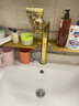 摩丹（MODAN）全铜洗脸盆冷热水龙头洗手盆面盆台盆卫生间家用台上盆台下盆可万向旋转浴室柜单孔混水阀 金色招财猫高款双模式(升级3代) 实拍图