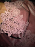 KJ法国KJ睡衣女性感吊带金丝绒睡裙睡袍三件套装冬季珊瑚绒家居服 粉色 L (109-123斤) 晒单实拍图