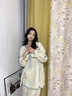 韩姿朵（Hanziduo）双层纱布棉纱情侣睡衣女春秋款纯棉麻长袖夏泡泡纱婴儿棉男家居服 3221女 M 实拍图