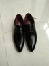 奥尔彼 皮鞋男尖头透气英伦韩版潮流正装鞋新郎婚礼软皮软底商务休闲鞋 黑色 无侧孔款 43 实拍图