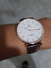 天王（TIAN WANG）送礼 TK系列情侣皮带石英手表男士商务刻字女士休闲简约腕表3851 白盘 棕带 【对表】 实拍图