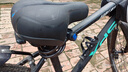 cz3自行车坐垫带尾灯座鞍山地车舒适避震球车座透气加厚海绵充电尾灯折叠车座黑色 实拍图