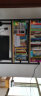 力玮 电脑桌台式书桌书架书柜组合家用学习写字桌简约现代台式办公桌 黑架+浅胡桃板 长80 桌板厚1.6cm 实拍图