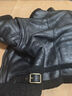 马登工装 美式复古B3轰炸机皮衣夹克皮毛一体加绒机车麂皮外套男冬 黑色 M 实拍图