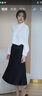 朗姿【三醋酸Basic衣橱】意大利设计法式高腰鱼尾半身裙新款裙子 黑色 L 实拍图