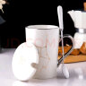 BUDINGCIYI 十二星座马克杯带盖勺牛奶杯家用陶瓷杯子男女士情侣水杯咖啡杯 处女座（白） 实拍图