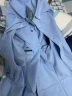 红豆Hodo 男士商务休闲正装纯色短袖衬衣 职业装短袖衬衫 蓝色42 实拍图
