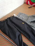 【2条装】九分裤男薄款系带松紧腰束脚哈伦潮流百搭宽松冰丝夏季薄款男士韩版潮男裤小脚休闲裤 黑色+灰色 2条 31（2尺4适合125-135斤） 实拍图