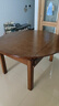 莱仕达胡桃木实木餐桌椅可伸缩方圆两用折叠饭桌MW1007# 1.38米单餐桌 实拍图