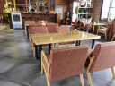 阿拉蕾商用美式复古咖啡厅桌椅组合实木酒吧烧烤奶茶店沙发卡座店铺洽谈 单人位58cm【颜色备注】 晒单实拍图
