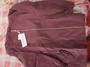 女梦雨情纯棉外套女春秋宽松衣服中年人女装开衫连帽风衣40-50岁休闲上衣 豆沙红 L 建议105-120斤 实拍图