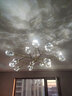 帕莎全铜轻奢吊灯后现代分子水晶灯客厅餐厅卧室简约灯饰北欧灯具套餐 餐吊12头 铜本色 3色光源 实拍图