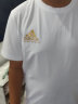 阿迪达斯 （adidas）短袖男夏季运动休闲透气半袖健身跑步男款T恤 白/金 M  实拍图