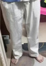 轩莱雅直筒裤子男秋冬季款灯芯绒阔腿长裤潮流宽松垂感大码加绒休闲裤男 米白色 常规 XL 实拍图