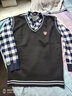 花花公子假两件毛衣男秋冬打底衫韩版男士针织衫毛线衣秋冬季款加绒加厚 黑色 2XL 实拍图
