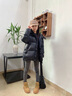 高梵黑金儿童鹅绒服4.0官方女童羽绒服90绒男童短款外套亲子装面包服 黑色 140 实拍图