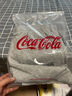 可口可乐（Coca-Cola）休闲裤男夏季冰丝卫裤情侣宽松直筒长裤 黑色常规 XL 实拍图