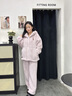 Teenie Weenie小熊女士加绒睡衣秋冬季连帽加厚保暖家居服套装男 轻紫色（女款） M 建议162-169cm/115-135斤(女) 实拍图