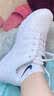 美思鸟（MEISINIAO）运动鞋女 休闲鞋女鞋子学生跑步鞋轻便网鞋女透气黑色女士旅游鞋 8188黑红（皮面） 39 实拍图