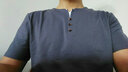 貉牌男装短袖t恤男新款圆领纯色打底衫棉半袖白体恤衫透气上衣服夏装 深灰色 3XL 实拍图
