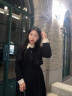 蔓尔依（MANERYI）小香风连衣裙女2024年新款春秋装韩版气质收腰显瘦假两件时尚裙子 黑色连衣裙 S 实拍图