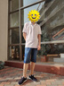 罗蒙（ROMON）牛仔裤男七分裤男夏季薄款冰丝凉感裤子男士宽松休闲直筒裤男装 7015浅蓝色单件 31 （约120-130斤） 实拍图