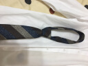FitonTon领带男正装男士商务手打8CM面试上班工作结婚韩版休闲领带礼盒装FTL0018-1 蓝棕色条纹 晒单实拍图
