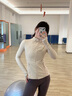 斯泊恩瑜伽服外套女秋冬健身上衣专业运动套装外穿跑步显瘦普拉提训练服 奶白色上衣 M 【90-100斤】 实拍图