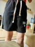 QGF运动短裤女夏季美式chic设计感宽松百搭小个子休闲五分阔腿裤子潮 黑色 L 实拍图