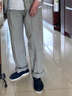 夏季老人裤子男亚麻商务休闲裤薄款男士长裤爸爸松紧腰宽松中老年人裤子爷爷 夏季薄款浅灰色 5XL【适合腰围3尺2-3尺4】 实拍图