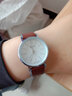 聚利时手表女学生时尚简约小巧潮流皮带女表石英防水女士手表小表盘814 咖带银壳白面 实拍图