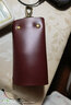 LAXS钥匙包男士多功能大容量汽车锁匙包大容量复古文艺腰挂二层牛皮 酒红 实拍图