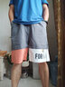 琛倪短裤男士夏季薄款五分裤外穿男裤沙滩工装裤宽松休闲裤子 灰色【D66】 3XL 实拍图