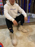卡帝乐鳄鱼（CARTELO）马丁靴男冬季新款男靴百搭英伦风真皮工装靴男士加绒保暖雪地靴子 沙色（四季款） 41 实拍图