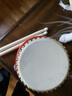 御马（YU MA）牛皮鼓儿童小鼓大鼓堂鼓锣鼓 乐器鼓战鼓 儿童敲鼓玩具 5寸牛皮鼓15cm*12cm（1-2岁） 实拍图