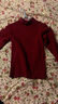 纯一良品（CUNYI）童装男童高领打底衫儿童长袖T恤中大童女童打底衣宝宝上衣秋冬装 枣红 140 cm 实拍图
