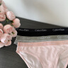 Calvin Klein内衣女士三条装ck本命年提花棉质微弹比基尼三角内裤女QP2349O Q7Z-太空黑/樱花粉/椰青灰 3条 M 尺码偏大，建议拍小一码 实拍图