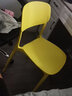 和大人餐椅家用塑料椅子现代简约餐厅饭桌靠背休闲椅北欧洽谈接待餐桌椅 LGF版黄色+坐垫 加强加厚破损必赔 实拍图
