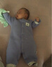 舒贝怡婴儿衣服新生儿连体衣满月宝宝哈衣秋冬保暖周岁男女童爬爬服蓝80 实拍图
