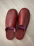 范米尼高档头层羊皮春秋包头内外真皮拖鞋男女四季室内家居家用防滑牛筋 538【枣红】显瘦版.内外真皮 37-38 码【26】内长24厘米 实拍图