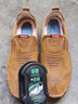 戈耐休闲皮鞋男士牛筋底一脚蹬懒人爸爸豆豆鞋春秋季透气潮流男鞋子男 黄棕色 38 码 (240mm) 实拍图