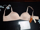 金三塔商场同款真丝文胸内衣女无钢圈聚拢无痕薄款透气性感真丝文胸胸罩 粉色1230 85B 实拍图