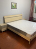 全友家居 原木风双人大床主卧室高脚床1.8米x2米现代简约板式床家具 实拍图