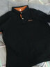 啄木鸟（TUCANO）短袖t恤男撞色翻领polo打底衫商务时尚休闲百搭上衣男装黑色4XL 实拍图
