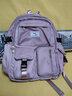 MOONRDEEN新款书包女初中大容量大高中生学院风双肩包女书包4-6年级小学生 紫色 实拍图