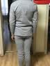 七匹狼秋衣秋裤套装男士保暖内衣男纯棉100%抗菌秋冬季全棉打底秋衣秋裤 【100%纯棉全身10A抗菌】圆领-浅灰 M (165) (推荐体重90-110斤) 实拍图
