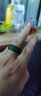 非诺   和田玉碧玉戒指男女士款情侣老坑料雕花玉石指环对戒 宽版21-22mm 晒单实拍图