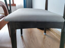 家逸北欧实木牛角椅餐椅椅子吧台椅家用餐桌椅酒吧椅靠背休闲椅 胡桃色+灰色亚麻面【榉木2把装】 实拍图